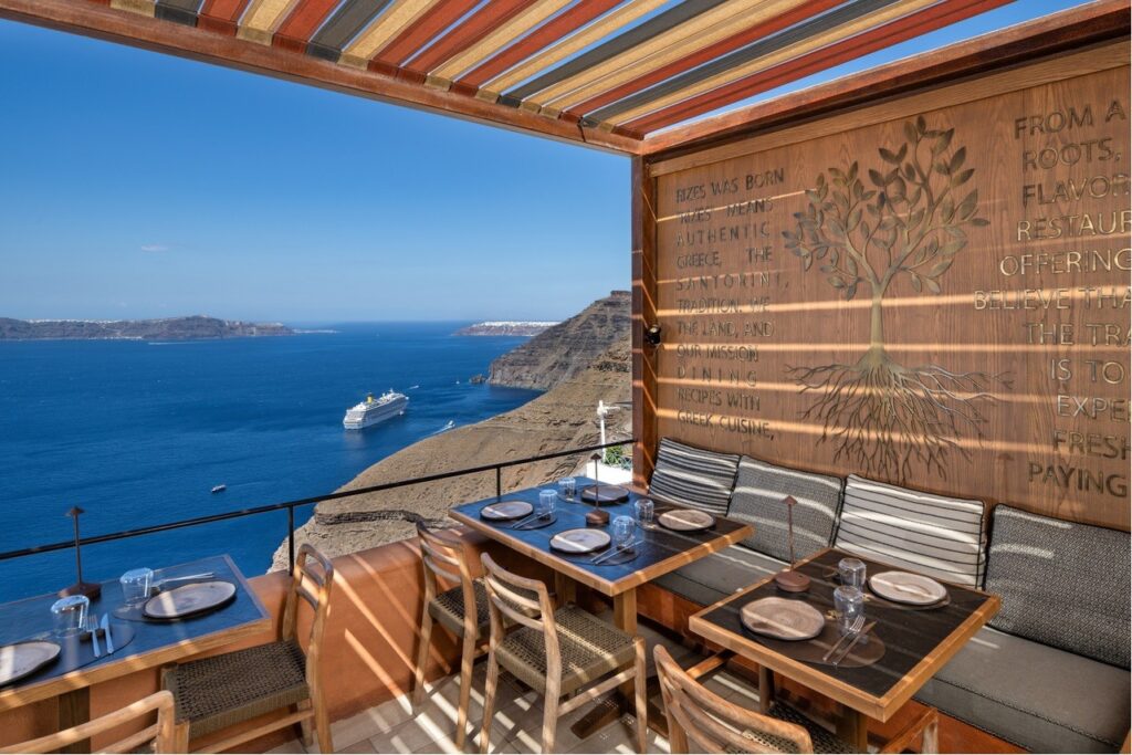 RIZES Gastro Taverna 2 - Savoring Santorini: RIZES Gastro Taverna Honored as a White Star Venue by Star Wine List Savoring Santorini: RIZES Gastro Taverna Honored as a White Star Venue by Star Wine List